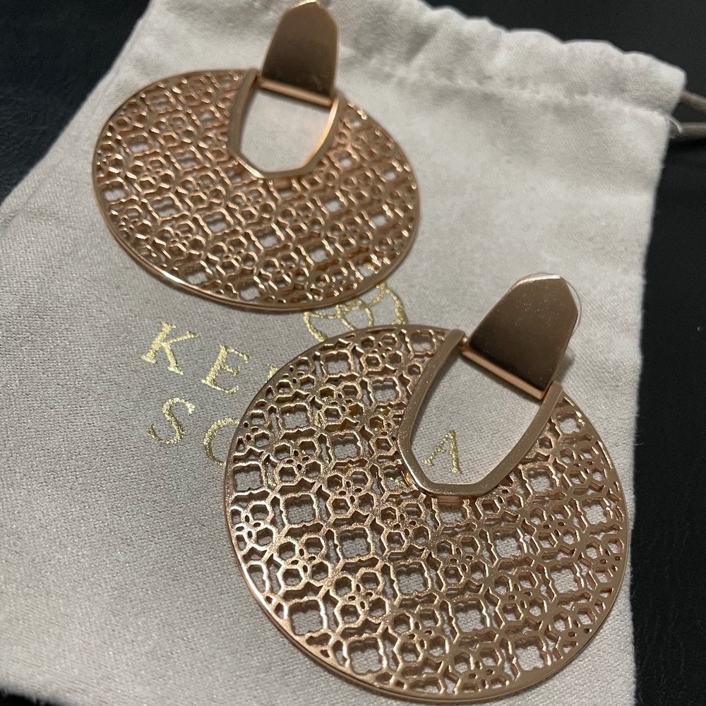 Diane Rose Gold Statement Earrings